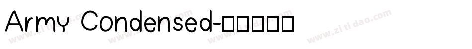 Army Condensed字体转换